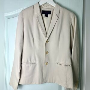 Ralph Lauren Light Cream Blazer, Fully Lined XS